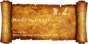 Murányi Lili névjegykártya