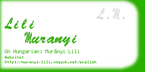 lili muranyi business card
